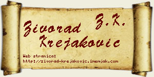 Živorad Krejaković vizit kartica